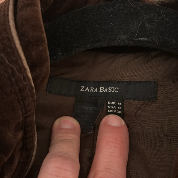 Zara Military Jacket brown Velvet M - Picture 2 of 2